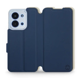 Etui Soft Touch do Xiaomi Redmi 15C - wzór Głęboki granat z platyną
