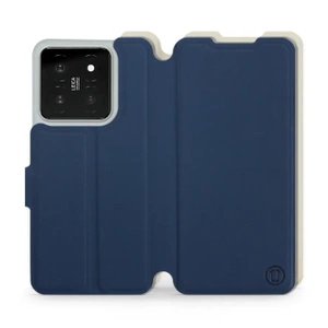 Etui Soft Touch do Xiaomi 14 - wzór Głęboki granat z platyną