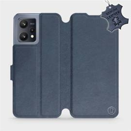 Etui ze skóry naturalnej do Realme 9 - wzór Blue Leather