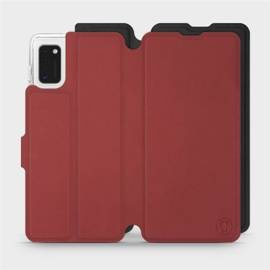 Etui Soft Touch do Samsung Galaxy A41 - wzór Zachodząca czerwień z czernią