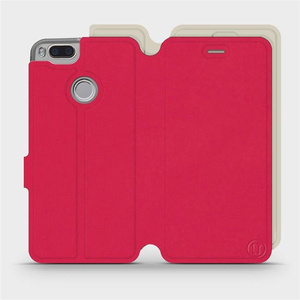 Etui Soft Touch do Xiaomi Mi A1 - wzór Żywa czerwień z platyną