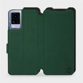 Etui Soft Touch do Vivo V21 5G - wzór Miejska zieleń z czernią
