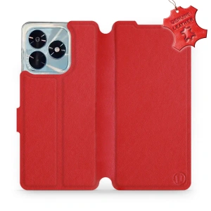 Etui ze skóry naturalnej do Huawei Honor X5c Plus - wzór Red Leather