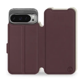 Etui Soft Touch do Google Pixel 9 Pro XL - wzór Matowy burgund z platyną