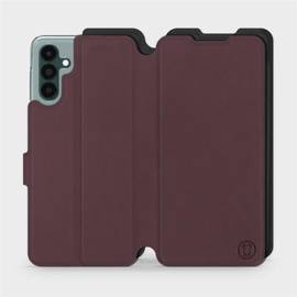 Etui Soft Touch do Samsung Galaxy A04S - wzór Matowy burgund z czernią