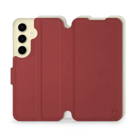 Etui Soft Touch do Samsung Galaxy S24 - wzór Zachodząca czerwień z platyną