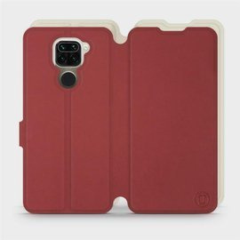 Etui Soft Touch do Xiaomi Redmi Note 9 - wzór Zachodząca czerwień z platyną