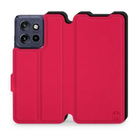 Etui Soft Touch do Motorola Edge 50 Neo - wzór Żywa czerwień z czernią