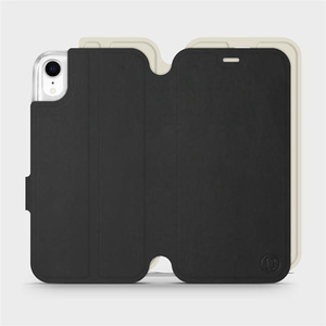 Etui Soft Touch do Apple iPhone XR - wzór Satynowa czerń z platyną