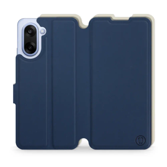 Etui Soft Touch do OnePlus Nord CE5 - wzór Głęboki granat z platyną
