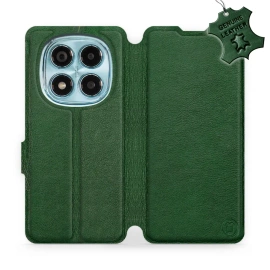 Etui ze skóry naturalnej do Xiaomi Redmi Note 14 Pro 4G - wzór Green Leather