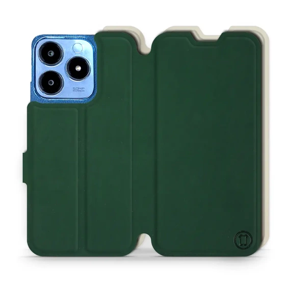 Etui Soft Touch do Realme C63 - wzór Miejska zieleń z platyną