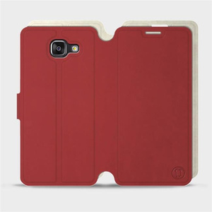 Etui Soft Touch do Samsung Galaxy A5 2016 - wzór Zachodząca czerwień z platyną