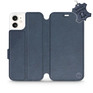 Etui ze skóry naturalnej do Apple iPhone 11 - wzór Blue Leather