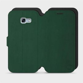 Etui Soft Touch do Samsung Galaxy A5 2017 - wzór Miejska zieleń z czernią