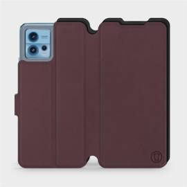 Etui Soft Touch do Motorola Moto G72 - wzór Matowy burgund z czernią