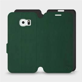 Etui Soft Touch do Samsung Galaxy S6 Edge - wzór Miejska zieleń z czernią