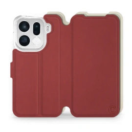 Etui Soft Touch do OPPO Find X9 pro - wzór Zachodząca czerwień z platyną