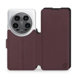 Etui Soft Touch do Xiaomi 14 Ultra 5G - wzór Matowy burgund z czernią