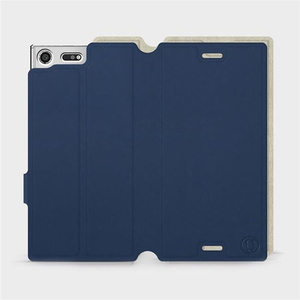 Etui Soft Touch do Sony Xperia XZ Premium - wzór Głęboki granat z platyną