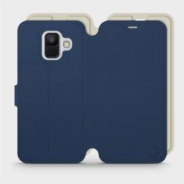 Etui Soft Touch do Samsung Galaxy A6 Plus 2018 - wzór Głęboki granat z platyną