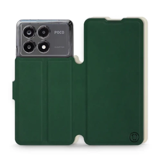 Etui Soft Touch do Xiaomi POCO X6 Pro - wzór Miejska zieleń z platyną