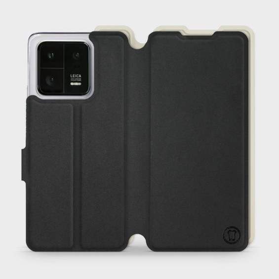 Etui Soft Touch do Xiaomi 13 Pro - wzór Satynowa czerń z platyną