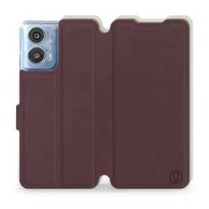 Etui Soft Touch do Motorola Moto G24 - wzór Matowy burgund z platyną