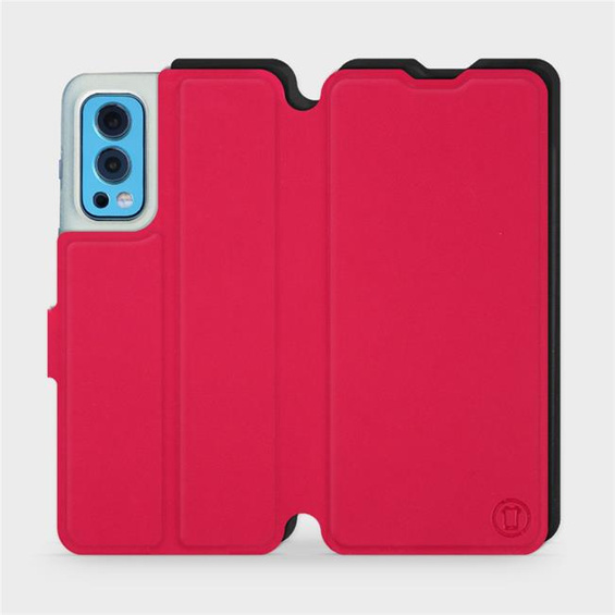Etui Soft Touch do OnePlus Nord 2 5G - wzór Żywa czerwień z czernią