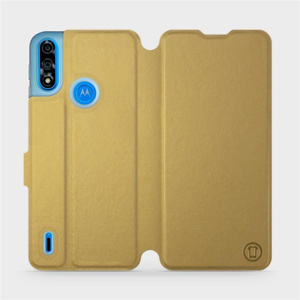 Etui do Motorola Moto E7i Power - wzór Gold&Gray
