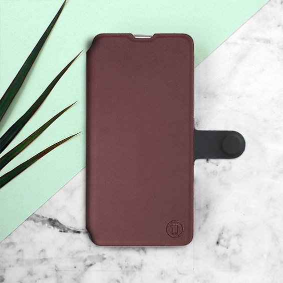Etui Soft Touch do Samsung Galaxy A50 - wzór Matowy burgund z czernią