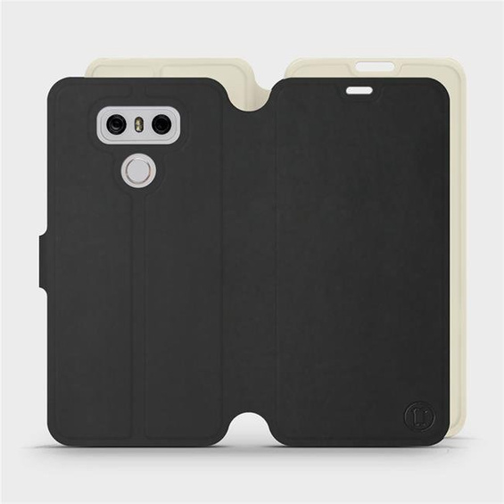 Etui Soft Touch do LG G6 - wzór Satynowa czerń z platyną