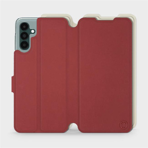 Etui Soft Touch do Samsung Galaxy A04S - wzór Zachodząca czerwień z platyną