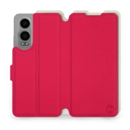Etui Soft Touch do OnePlus Nord CE 4 Lite - wzór Żywa czerwień z platyną