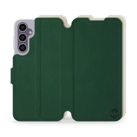 Etui Soft Touch do Samsung Galaxy S23 FE - wzór Miejska zieleń z platyną