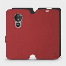 Etui Soft Touch do Motorola Moto G7 Power - wzór Zachodząca czerwień z platyną