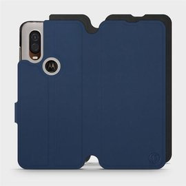 Etui Soft Touch do Motorola One Vision - wzór Głęboki granat z czernią