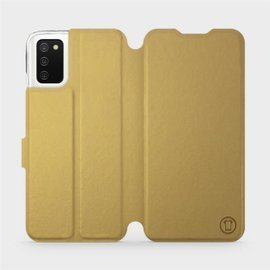 Etui do Samsung Galaxy A02S - wzór Gold&Orange