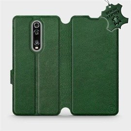 Etui ze skóry naturalnej do Xiaomi Mi 9T Pro - wzór Green Leather