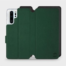 Etui Soft Touch do Huawei P30 Pro - wzór Miejska zieleń z czernią