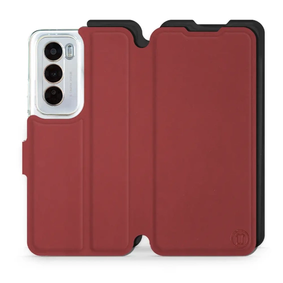 Etui Soft Touch do OPPO Reno 12 5G - wzór Zachodząca czerwień z czernią