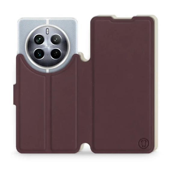 Etui Soft Touch do Realme 12 5G - wzór Matowy burgund z platyną
