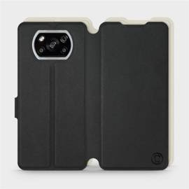 Etui Soft Touch do Xiaomi POCO X3 NFC - wzór Satynowa czerń z platyną