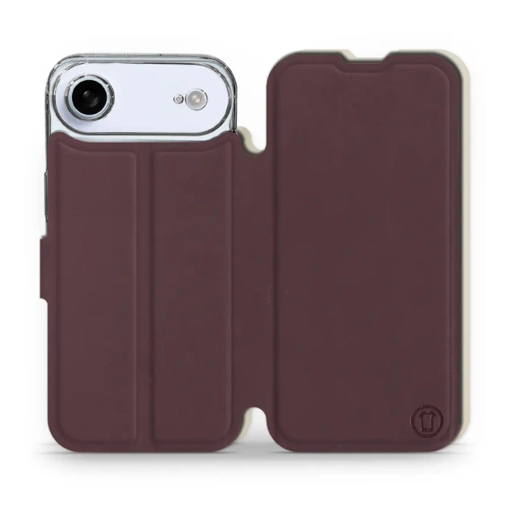 Etui Soft Touch do Apple iPhone 17 Air - wzór Matowy burgund z platyną
