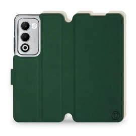 Etui Soft Touch do OPPO A5 5G - wzór Miejska zieleń z platyną