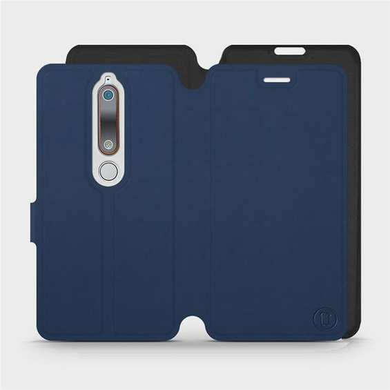 Etui Soft Touch do Nokia 6.1 - wzór Głęboki granat z czernią