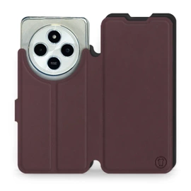 Etui Soft Touch do Xiaomi POCO C75 - wzór Matowy burgund z czernią
