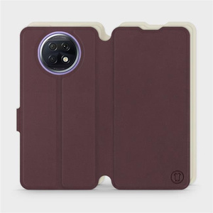 Etui Soft Touch do Xiaomi Redmi Note 9T - wzór Matowy burgund z platyną