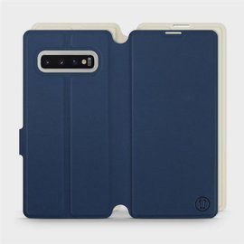Etui Soft Touch do Samsung Galaxy S10 Plus - wzór Głęboki granat z platyną
