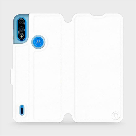 Etui do Motorola Moto E7 Power - wzór White&Gray